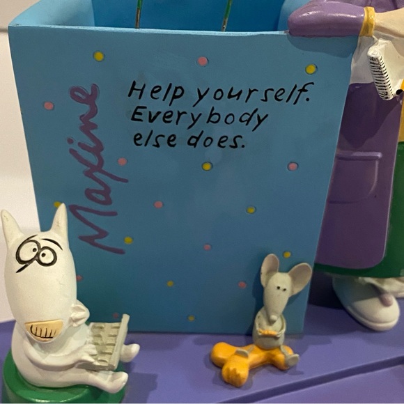 Vintage Hallmark Maxine Funny Office Desk Accessory Pen/Pencil + Post-it Holder - Picture 3 of 8